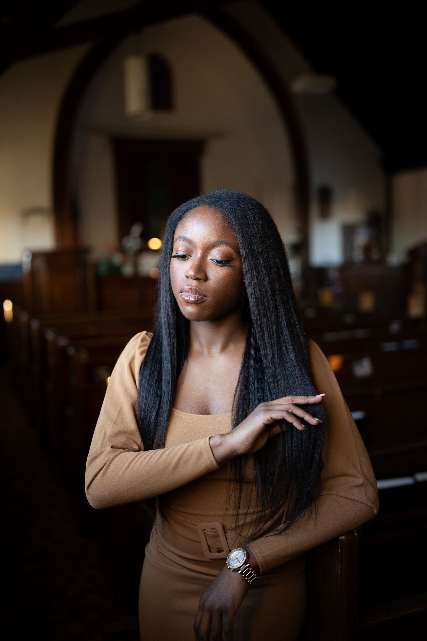 Virgin Mink Brazilian Kinky Straight U-Part Wig